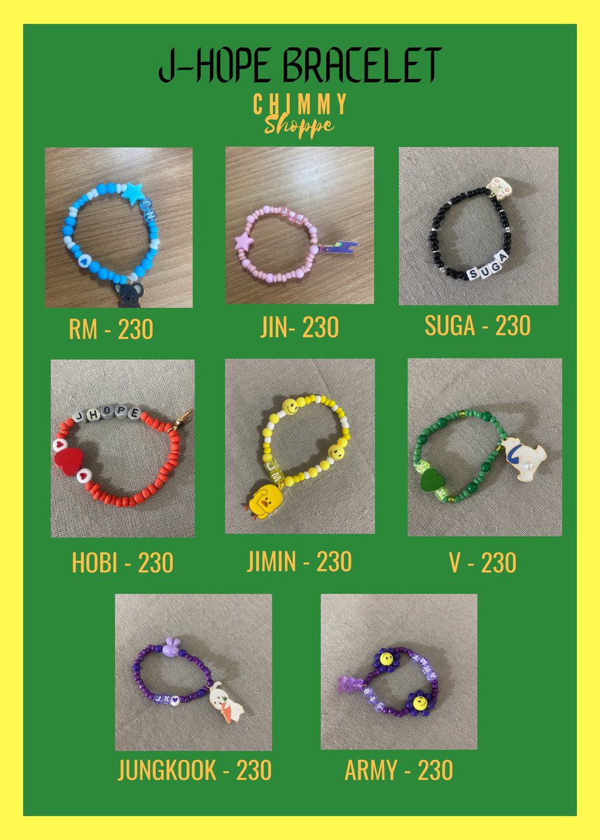 chimmyshoppe's tweet photo. #CSPHGO
HOBI's BRACELETS FOR BTS MEMBER
💸230 each
DOO: Oct. 24
DOP: Oct. 25
Order here: https://t.co/Sfb4c4lpCP https://t.co/1Z4sHZgHX8