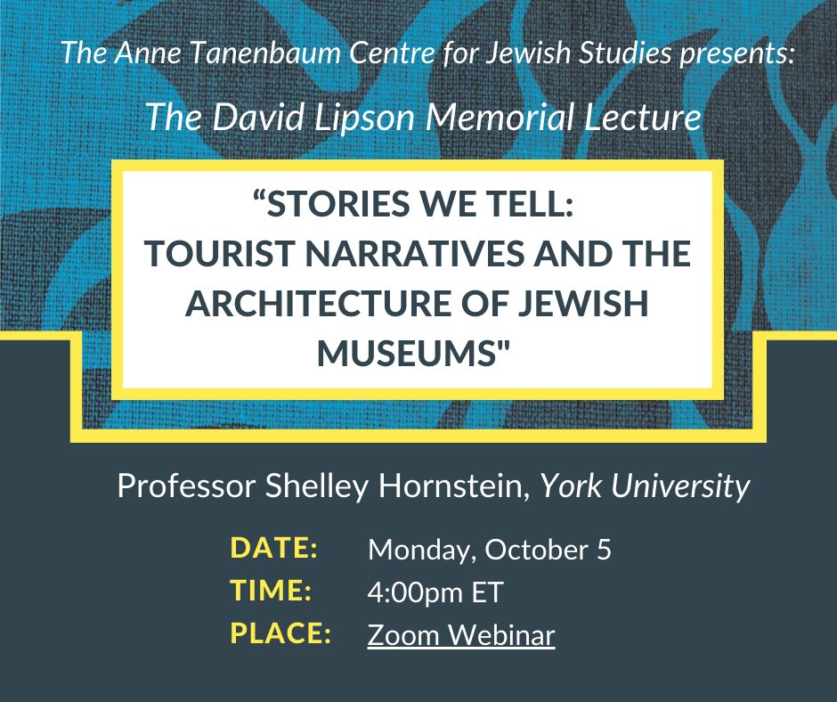 CJSUofT's tweet image. There will be no lecture this Monday because of Yom Kippur. Join the ATCJS on the following Monday, October 5th at 4:00pm ET for our next  talk in our Fall Lecture Series! 

Attend here: us02web.zoom.us/j/83784974442?… 

No registration required. See you all there! 
#JewishstudiesTO