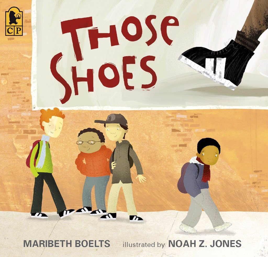 MissKCroft's tweet photo. “Those Shoes” taught us we pick our shoes for certain reasons. “J” said he picked his shoes because he doesn’t know how to tie them YET. Similarly, we pick our books for certain reasons. For example, maybe you like fiction books or you may prefer non-fiction! #IPICK @stannestars https://t.co/0pB7cXl0Q3