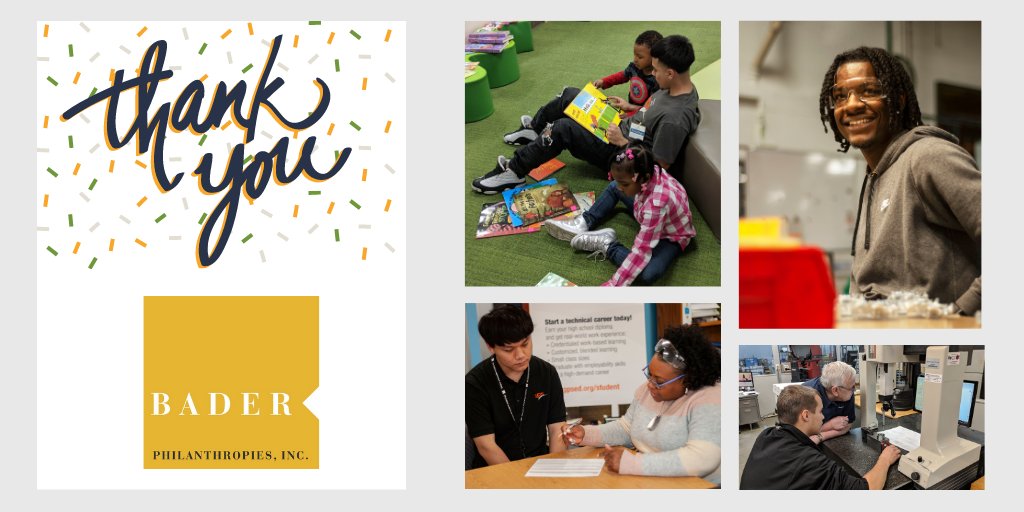 GPSEdPartners's tweet photo. A huge shout out goes to @BaderGiving for their amazing support in helping our Milwaukee Education Centers and for continuing their support of our STEM Career Awareness Program.
#ThankfulThursday #STEM #NextGenerationStudent #YouthApprenticeship https://t.co/YbPdL7uafK