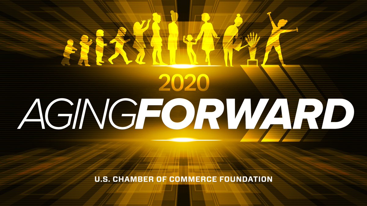 USChamber's tweet image. Humans are living longer, and the U.S. is getting older. The @USCCFoundation’s #FASTFORWARD2020 Summit is bringing you AGING FORWARD to explore what that means for our communities, the new retirement, and how we define aging. Join us next week: bit.ly/35MdM2G