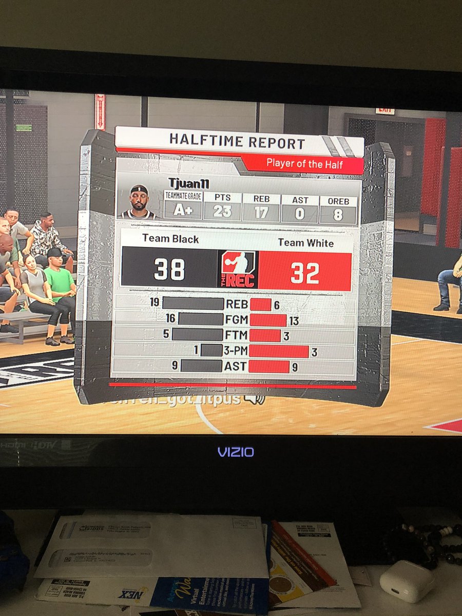 AntjuanJenkins's tweet photo. Halftime report #NBA2K21 #2kCommunity #2k21 #2ktherec @2K @NBA2K @2KDogReport https://t.co/NP69IyvSJi