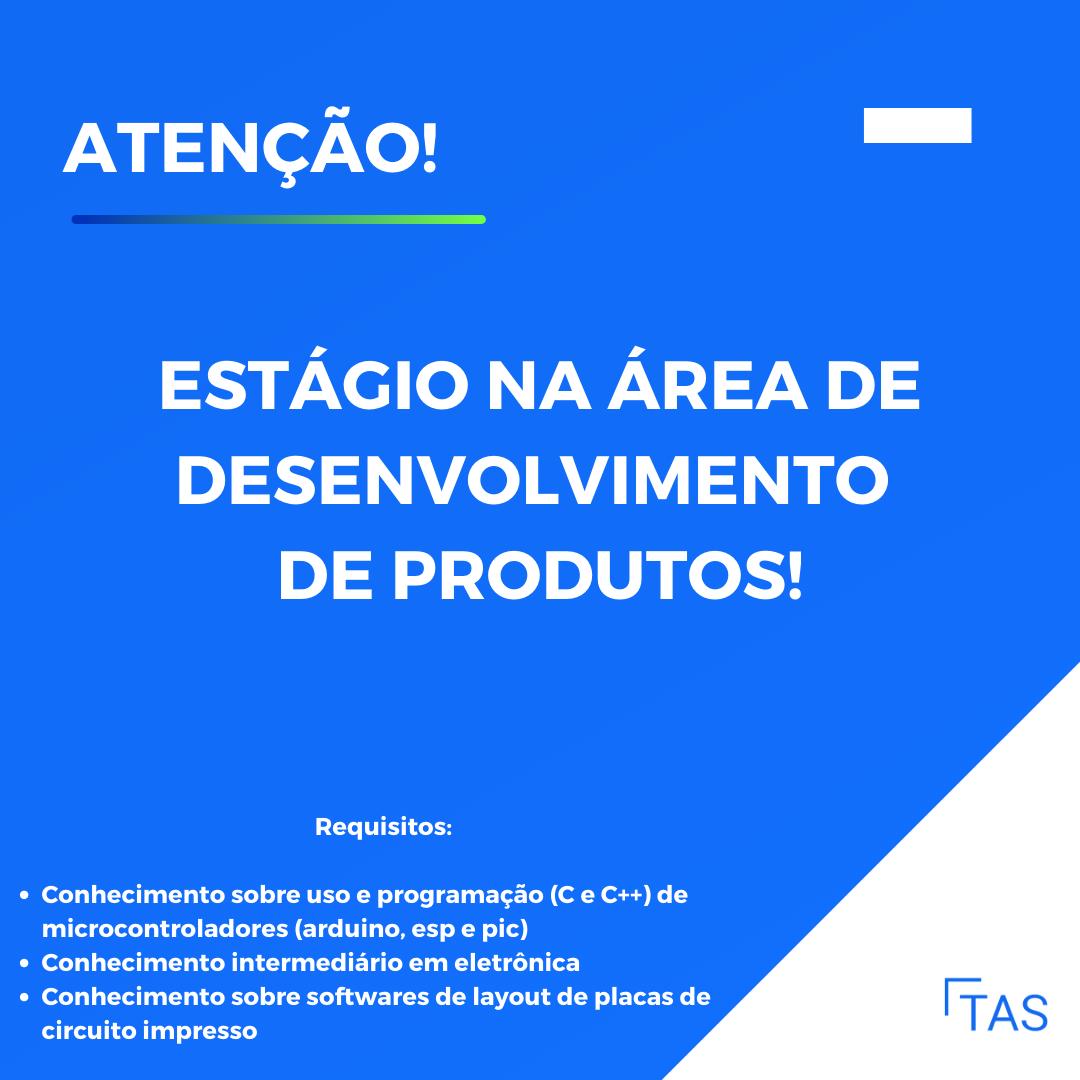 tasparapessoas's tweet photo. Estamos contratando!

Vaga de estágio na área de desenvolvimento de produto.

 4 horas de trabalho diário.

 Benefícios:
Bolsa-estágio;
 Bônus de acordo com cumprimento de metas; 
 Possibilidade de contratação efetiva após término do estágio. 

Link - https://t.co/fzubr5bUi6 https://t.co/1MV5UUf3qY