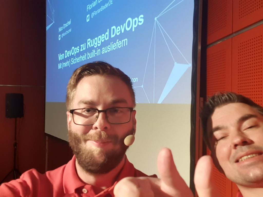 FlorianBaderDE's tweet photo. Talking about #DevSecOps with @NicoOrschel right know at @BASTAcon. Come and join us to learn how to secure your #DevOps life #bastacon https://t.co/OaAe6ocAf1