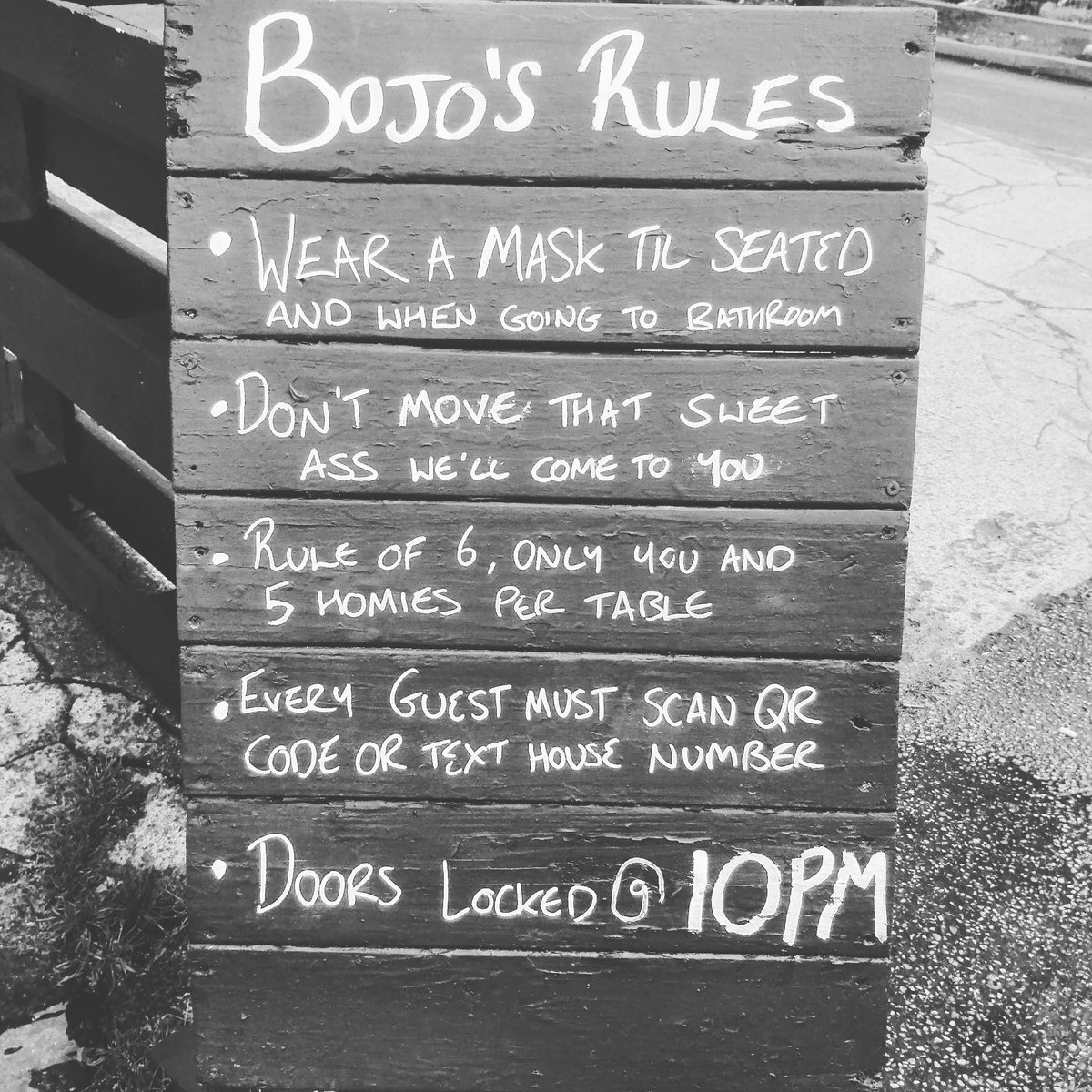 Here's our new rules. As usual we've been left out to dry by the <a href="/Conservatives/">Conservatives</a> just like every other #indie hospitality venue in the country. Please remember this when choosing where to go spend your money. Small independents need you now...

FU©K you Boris..