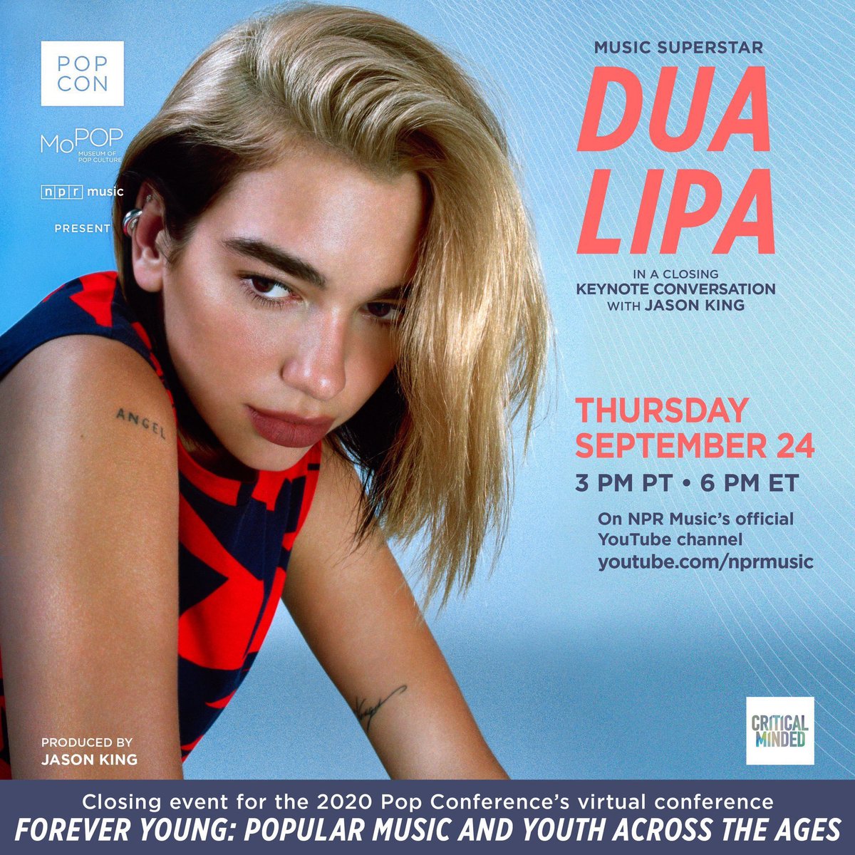 siteduaIipabr's tweet photo. GET THAT PROMO!
Hoje das 16h ás 19h, Dua vai participar ao vivo de um bate papo na #Popcon2020 e será transmitido pelo canal da NPR Music.
Assista em https://t.co/THUIWRCoUC https://t.co/kmYby4PcaW