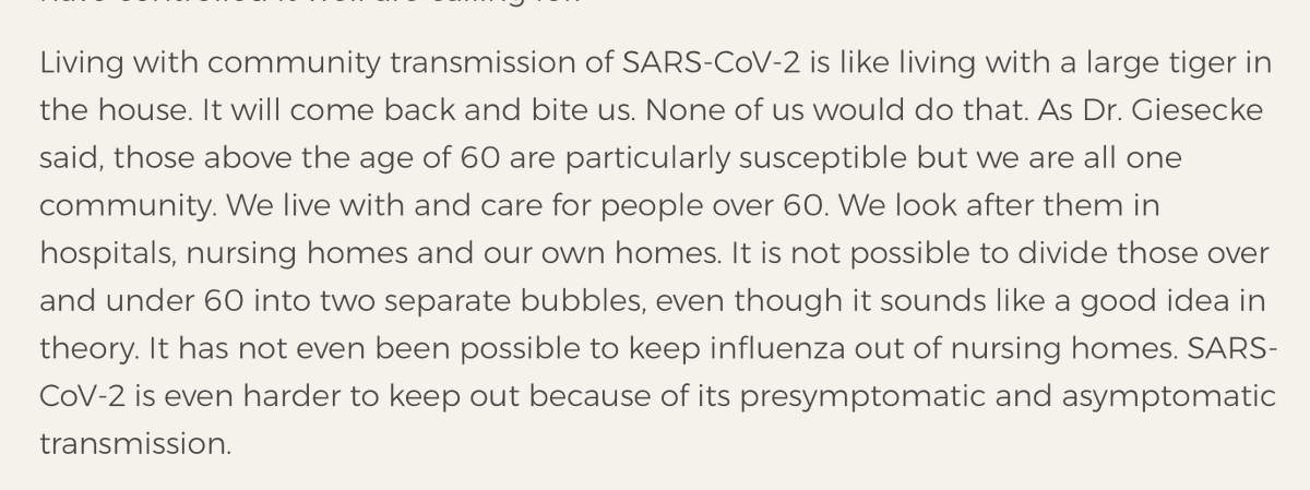 Perhaps that will encourage those at the fringes of that lobby to cop on and realise we don't have the health or education systems that could function with high levels of incidence. They haven't been able to hear our own experts say it despite repetition so who knows