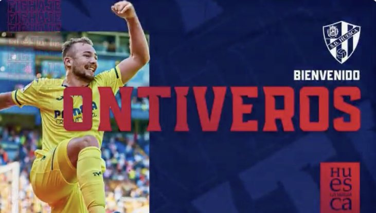  DONE DEAL  - September 24JAVI ONTIVEROS (Villarreal to Huesca )Age: 23Country: Spain  Position: Left wingerFee: LoanContract: Until 2021  #LLL 