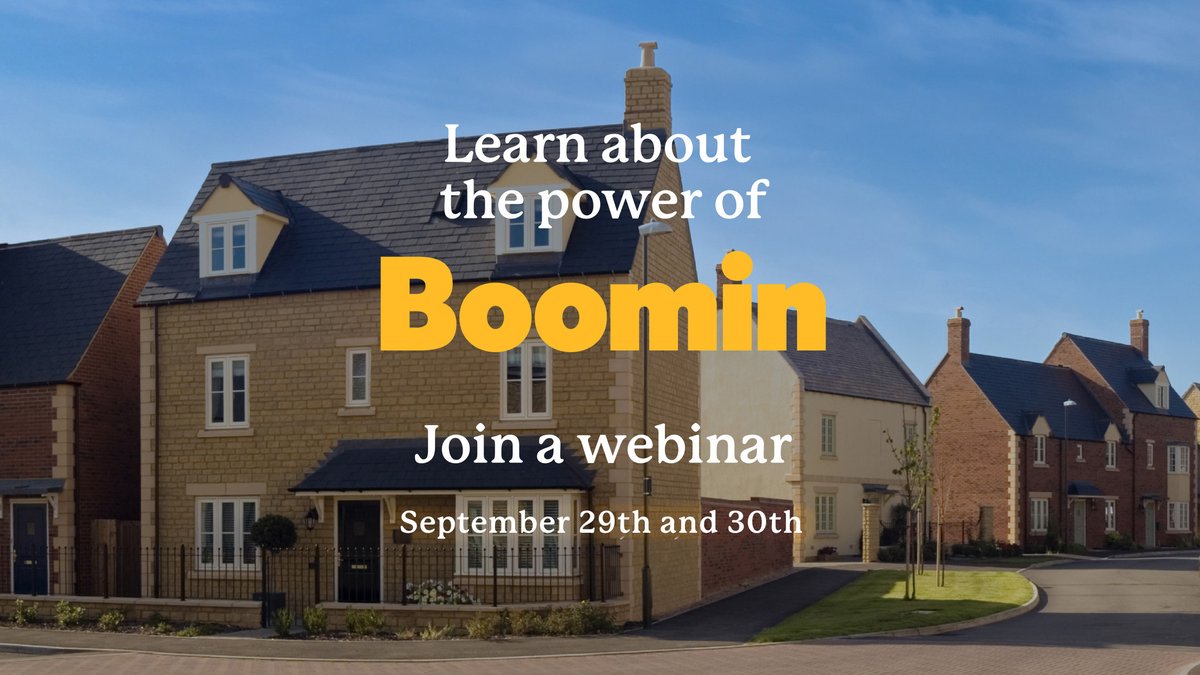 Learn about the power of Boomin by signing up to one of three upcoming webinars. Sign up at saynotorightmove.co.uk to get your invitation to the webinar.