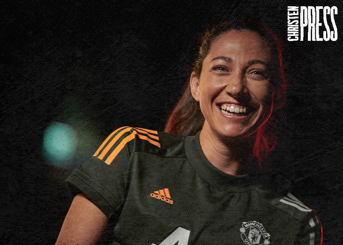ManUtdWomen's tweet photo. There she is 🤩👋

#MUWomen @ChristenPress https://t.co/cb99thSIxY