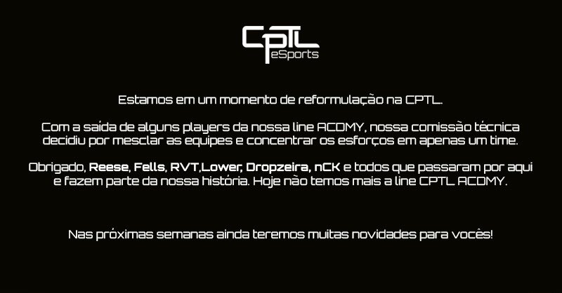 Anúncio importante! ⚠️

Agora temos apenas uma line de CSGO. Nossos triunfantes são: @saipscs, <a href="/SlagGOD/">Slag Law</a>, #Ikki, <a href="/RpLfps/">RpL^</a> e @spaszcsgo 

#PraCimaCPTL