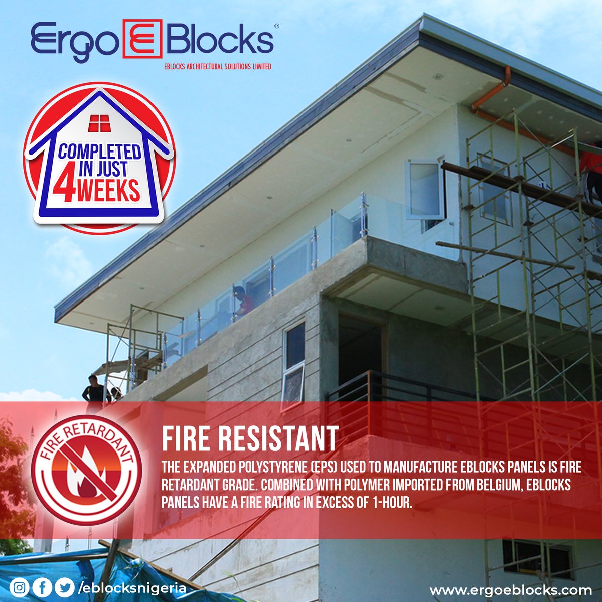 eblocksnigeria's tweet photo. Eblocks Architecture Solution's LTD. Nigeria
*FAST
*ECONOMICAL
*DURABLE
*COOL
*LIGHT
#Eblocksnigeria
#QualityHome
#SafeHome
#FastBuild
#StrongerBuild
#BetterBuild https://t.co/55KYax8hQp