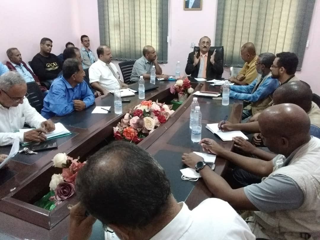 لقائنا اليوم مع ممثلي فريق الغذاء العالمي 
بديوان محافظة #لحج