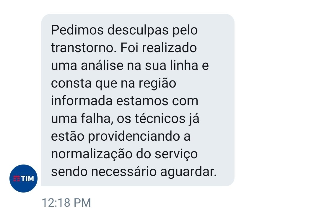 herbertpachecco's tweet photo. #TimsemSinal #Tim Sem previsão de retorno. https://t.co/LUbKSb6JvZ