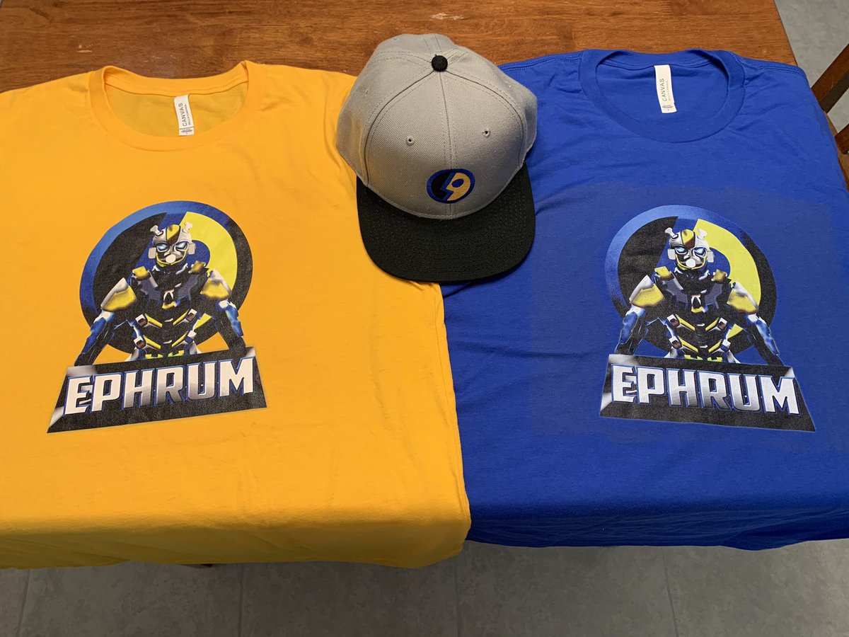 EphruM's tweet photo. So excited! Some of my merch got here today perfect timing for tomorrow!  TY so much to #VirtualStormPrinting Subathon tomorrow on twitch at 12pm EST. I will rock some of this on stream! #RT #Merch #Gamer #Streamer #Twitch #Gaming #StreamersConnected https://t.co/mmpHiBfUsq https://t.co/mlbsaM883s