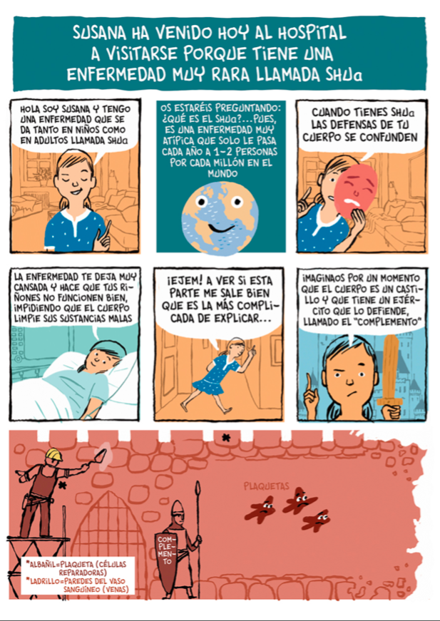 plataformamm's tweet photo. @ashua_spain ha realizado un cómic con el asesoramiento de la Dra.GemaAriceta @vallhebron e ilustrado por Miguel Gallardo #CapitanGallardo, titulado "Me llamo Susana y tengo SHUa" #InspiraciónSHUa  #SHUa  #DíaMundialSHUa #SíndromeHemolíticoUrémicoAtípico @AlexionPharma https://t.co/BBoX4NUvQO