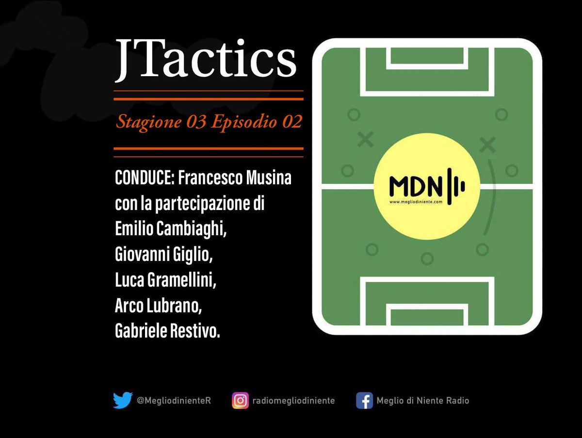 RadioMDN's tweet photo. J-TACTICS-Il texano dagli occhi di ghiaccio (S03 E02)
Stasera ore 22 #JTactics è live per parlare di #juvesamp, di #MorataBack, con uno sguardo a #RomaJuve, ed il primo appuntamento della rubrica sul #Fantacalcio con @grazianofaby 📝
Link nell'articolo:
https://t.co/y6IuwhXjus https://t.co/ywfQcRzYUp