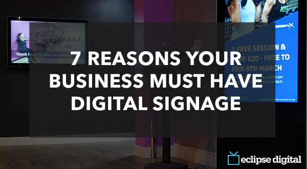 EclipseDigiUK's tweet photo. #DigitalSignage is cool but what can do for your business? Increase sales, brand awareness, footfall and morale to name a few. 

Here are 7 reasons &amp; tangible benefits to using Digital Signage for your business --> https://t.co/kEKgb7zKJy

#business #businessgrowth #businesstools https://t.co/HDskpNHhaZ