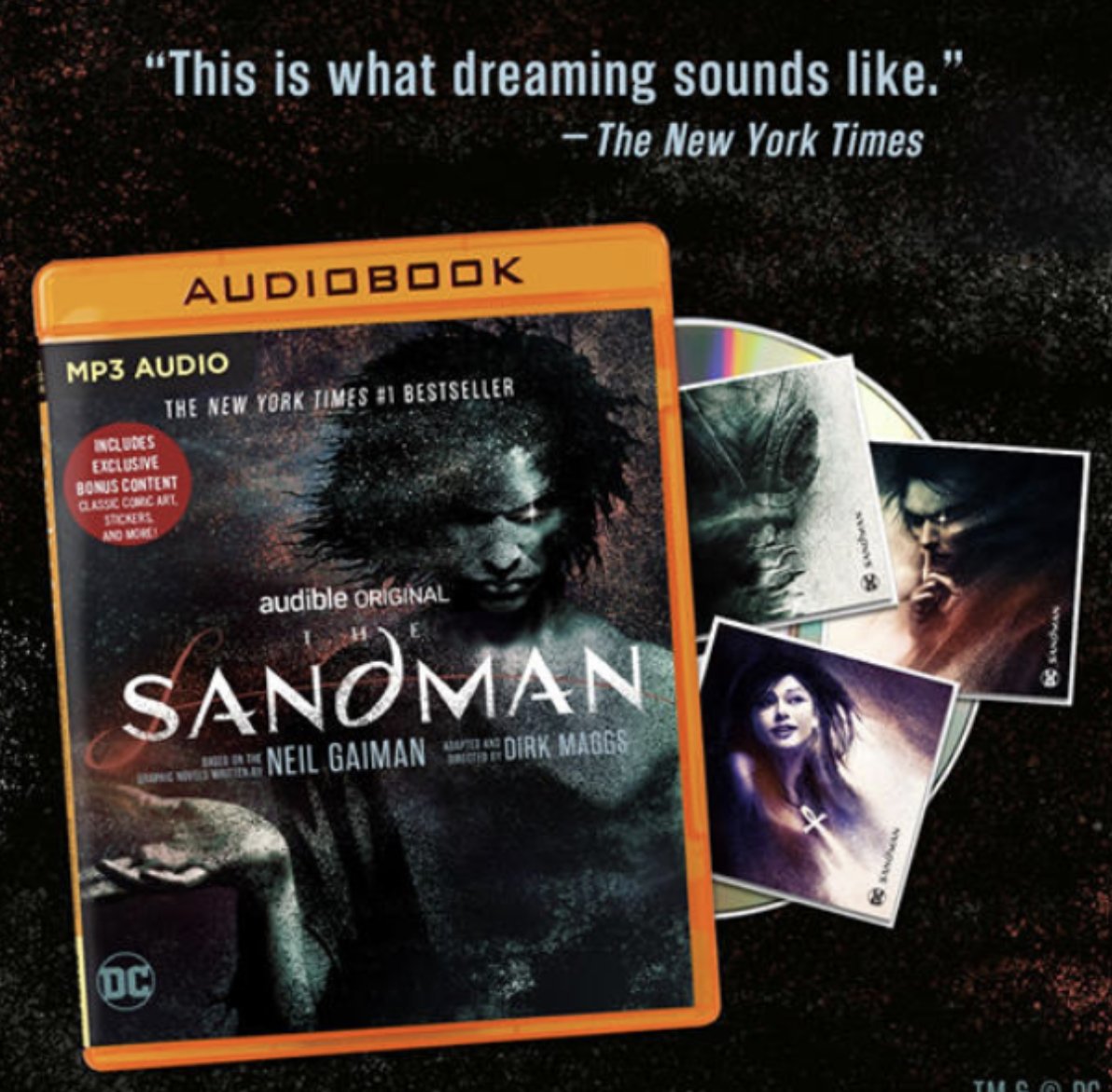 US Folk: the #SandmanAudio is up for sale as 
Audio CD amzn.to/3hZAbwa
MP3 CD amzn.to/367kyjM

(The CD is more expensive. The MP3 CD is less so.) 
The UK and elsewhere editions should be out and available extremely soon.)
