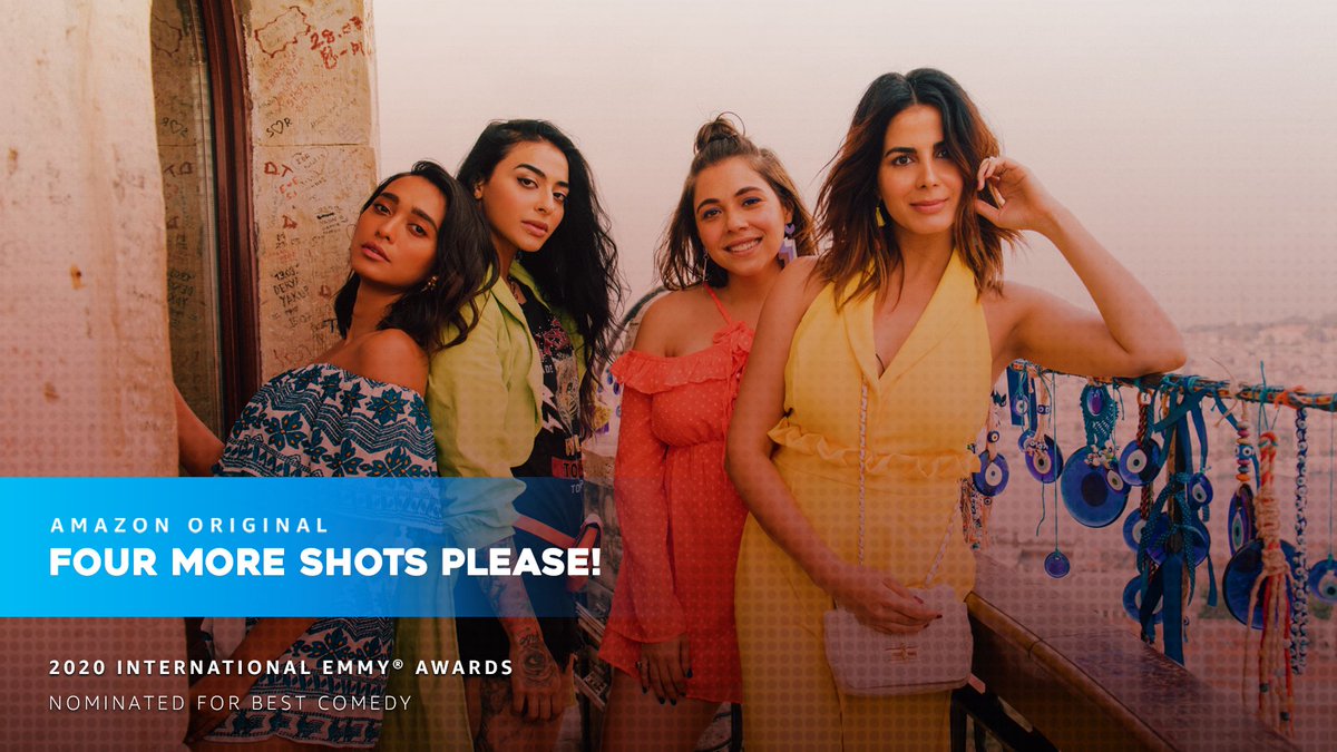 Who knew that a show on four women and their lives in India would travel this far. #FourMoreShotsPlease S1 now nominated for the 2020 @iemmys Thank you for the recognition. @PritishNandy @RangitaNandy @anumenon1805 @sayanigupta @IamKirtiKulhari @maanvigagroo @bani_j