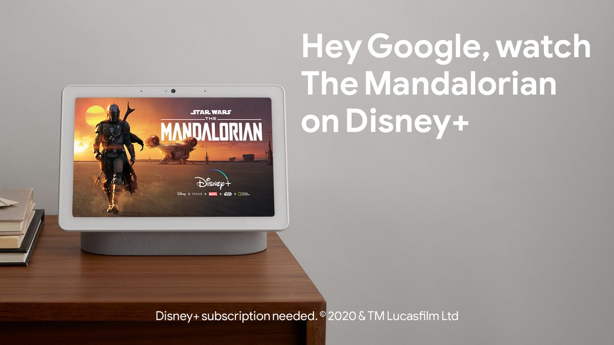 Get ready to travel the galaxy 🌌 with Mando. Now you can stream <a href="/DisneyPlus/">Disney+</a> on your Nest displays with 👇 goo.gle/302hRwd