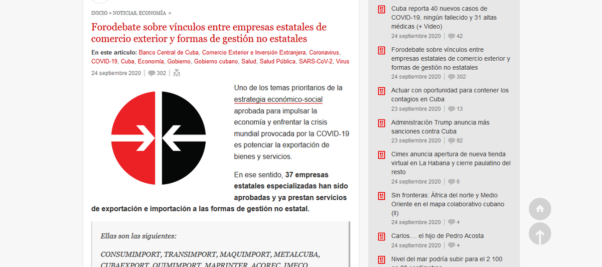 MINCEX_CUBA's tweet photo. No pierdas la oportunidad de consultar todas tus dudas sobre las #exportaciones de las formas de gestión no estatal, ahora mismo por @cubadebatecu https://t.co/0kWEX5Z2on