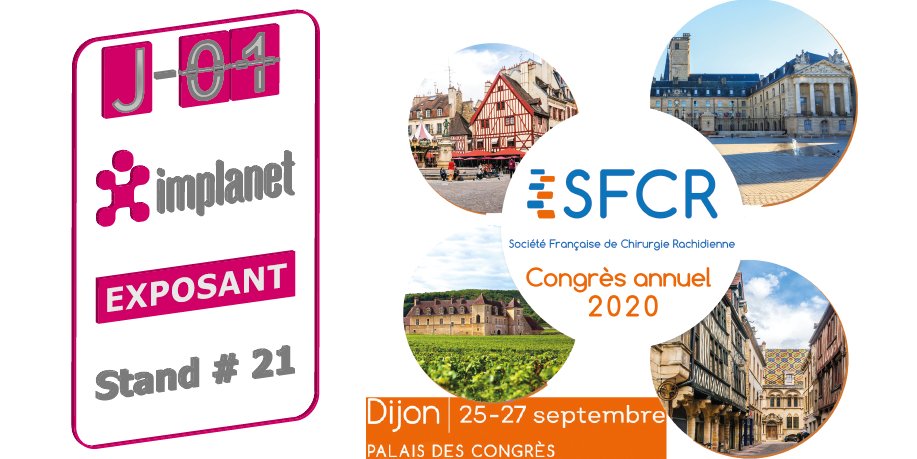Dès demain, venez rencontrer l’équipe <a href="/ImplanetJAZZ/">Implanet</a>  stand 21 lors du congrès #SFCR à Dijon