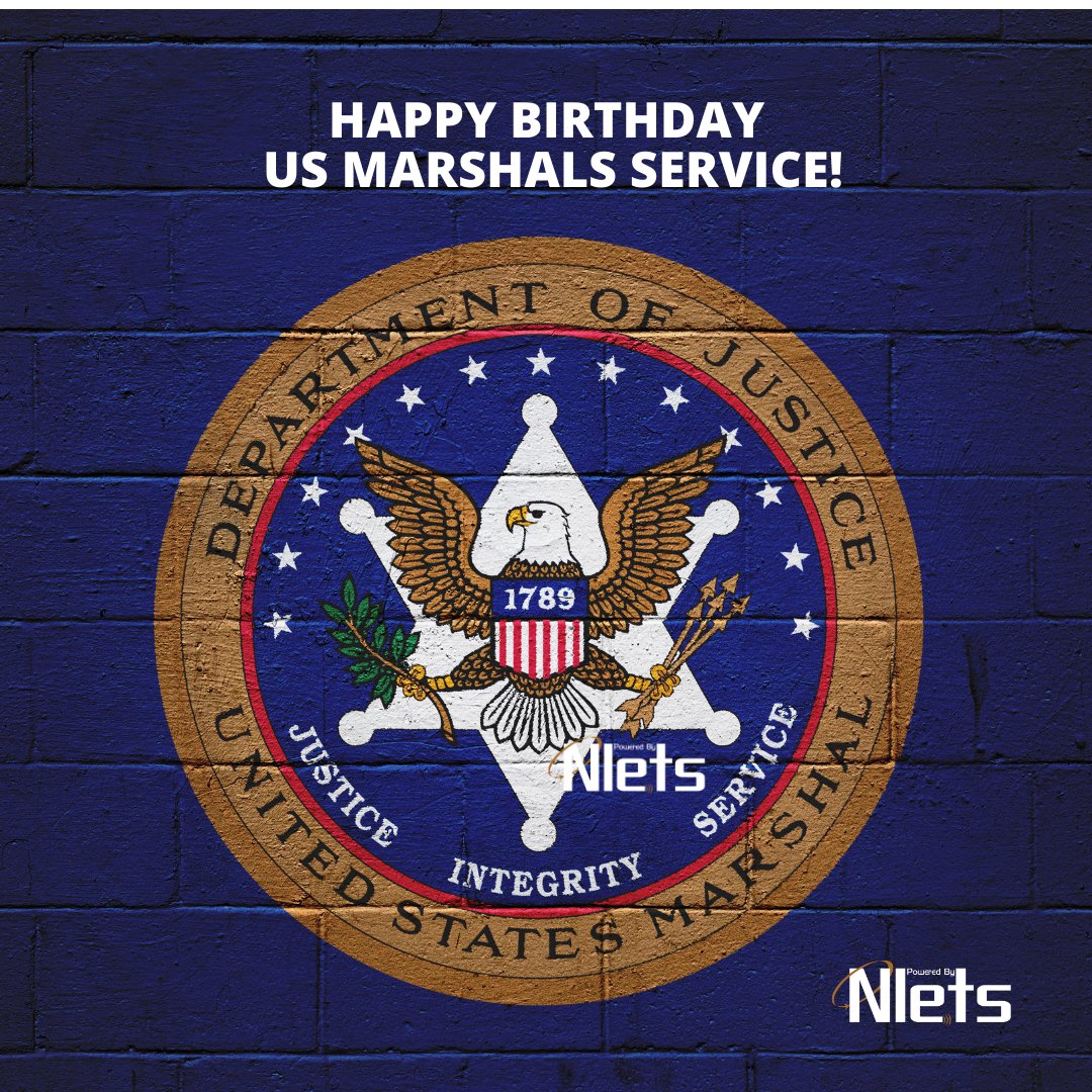 Nlets (@nlets1) on Twitter photo Nlets wishes a happy birthday to the US Marshals Service. Here's to celebrating 231 years of protecting Americans every day! #usmarshals #happybirthday <a href="/USMarshalsHQ/">U.S. Marshals Service</a> Nlets wishes a happy birthday to the US Marshals Service. Here's to celebrating 231 years of protecting Americans every day! #usmarshals #happybirthday <a href="/USMarshalsHQ/">U.S. Marshals Service</a>
