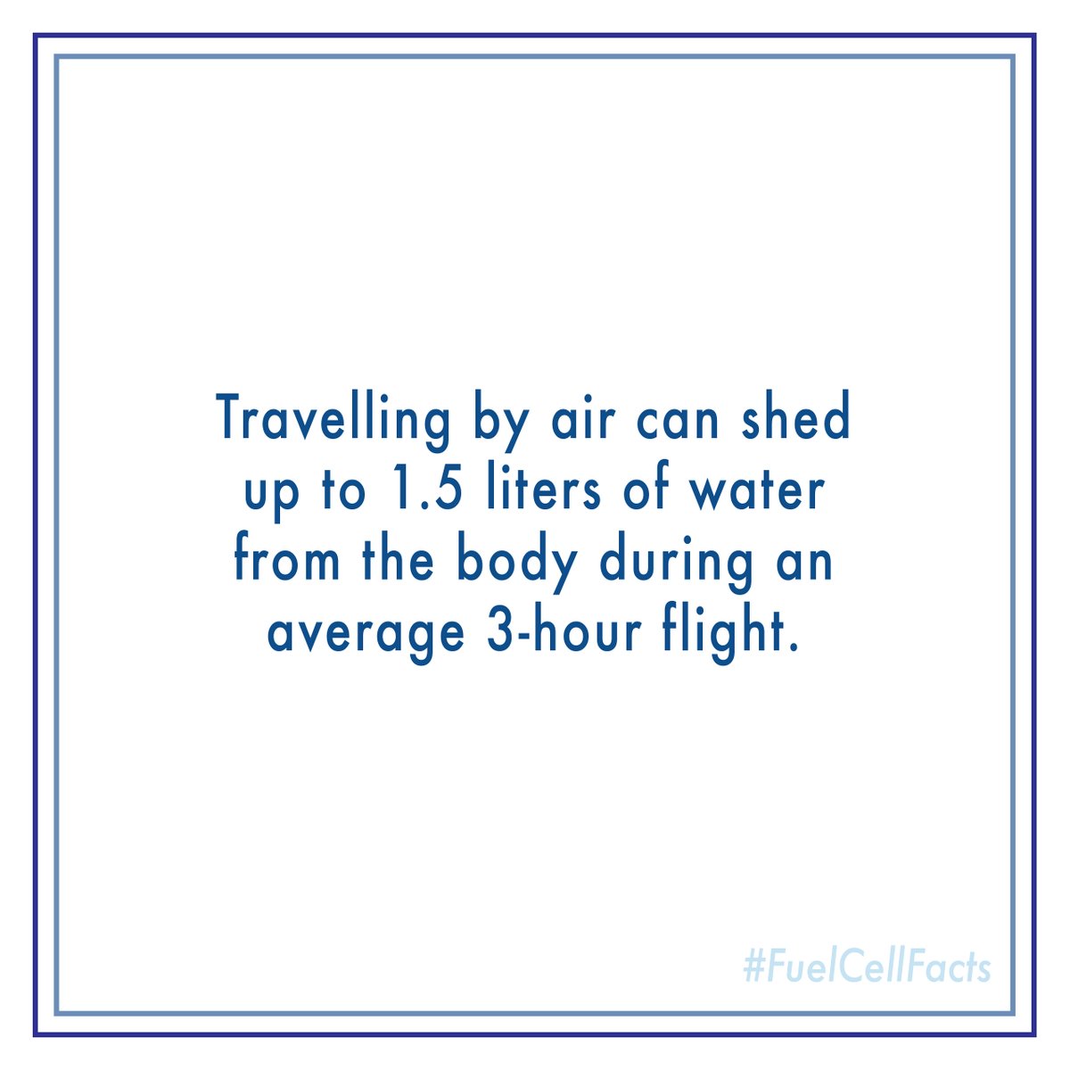 Travelling by air can shed up to 1.5 liters of water from the body during an average 3-hour flight.