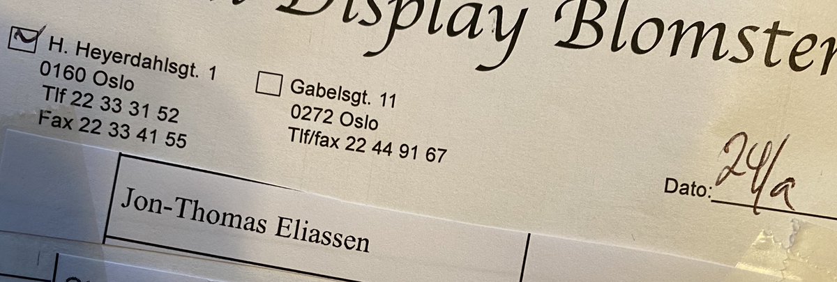JonThomasE's tweet photo. @sisomm Var det du som ordna navn og adresse til blomster til foredragsholderene også? 😃🌷🌷 https://t.co/sLIQOjtXCQ