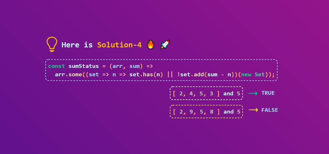 𝗕𝗢𝗢𝗠Solution-4 is Most Optimized CodeRead 𝗙𝗨𝗟𝗟 𝗧𝗛𝗥𝗘𝗔𝗗 & I'm sure U will get booster to your Coding Skills  #100DaysOfCode  #301DaysOfCode  #FreeCodeCamp  #JavaScript  #WomenWhoCode  #NodeJS  #ReactJS  #Angular  #JS  #Coding  #CodingTips  #CodeNewbies  #CodeNewbie