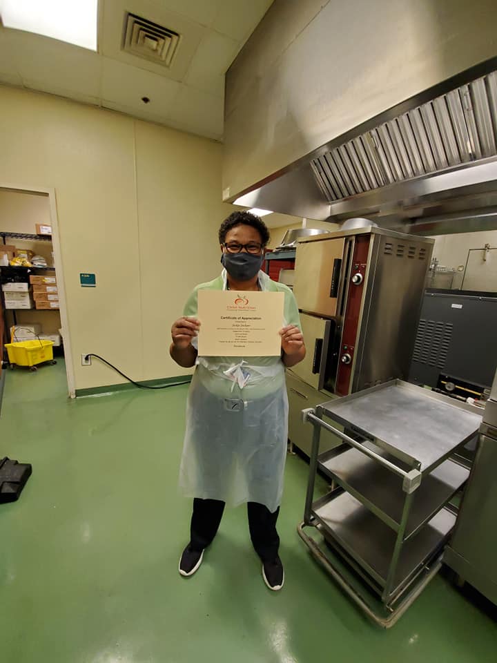 Congratulations to Jackie Jackson, Child Nutrition Assistant of the Month for White Oak School! Jackie is a dedicated employee who is always ready to serve the students! We are blessed to have Jackie on our team! 
#creatinghealthierlives #childnutrition #nextlevel