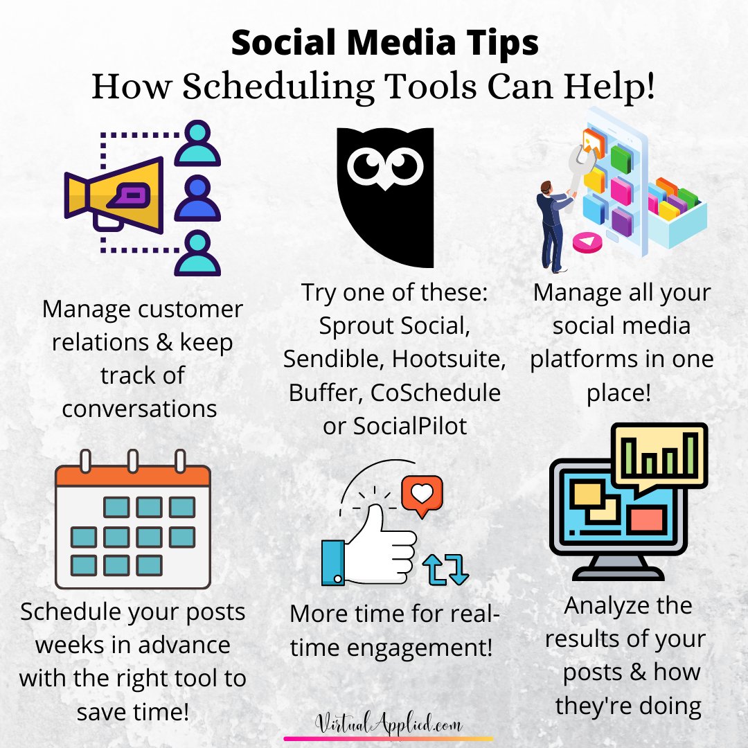 VirtualApplied's tweet image. What is your favourite scheduling tool and why? #socialmediatools #schedulingtools