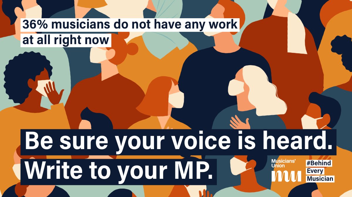 Music is worth £5.2bn to the UK economy in good times. 

Now 70% musicians are unable to undertake more than a quarter of their usual work, and 36% have no work at all.

#MusicDeservesBetter. Take action now 👉 themu.org/take-action-pa…
