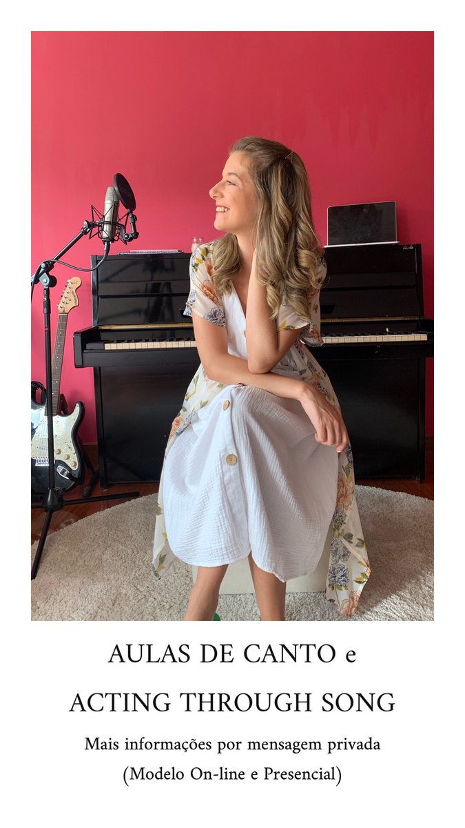 Estou disponível para dar Aulas De Canto e Acting Through Song🎙🎭

Modelo On-line e Presencial!

Interessados mandem mensagem ou partilhem com quem possa estar!🤍