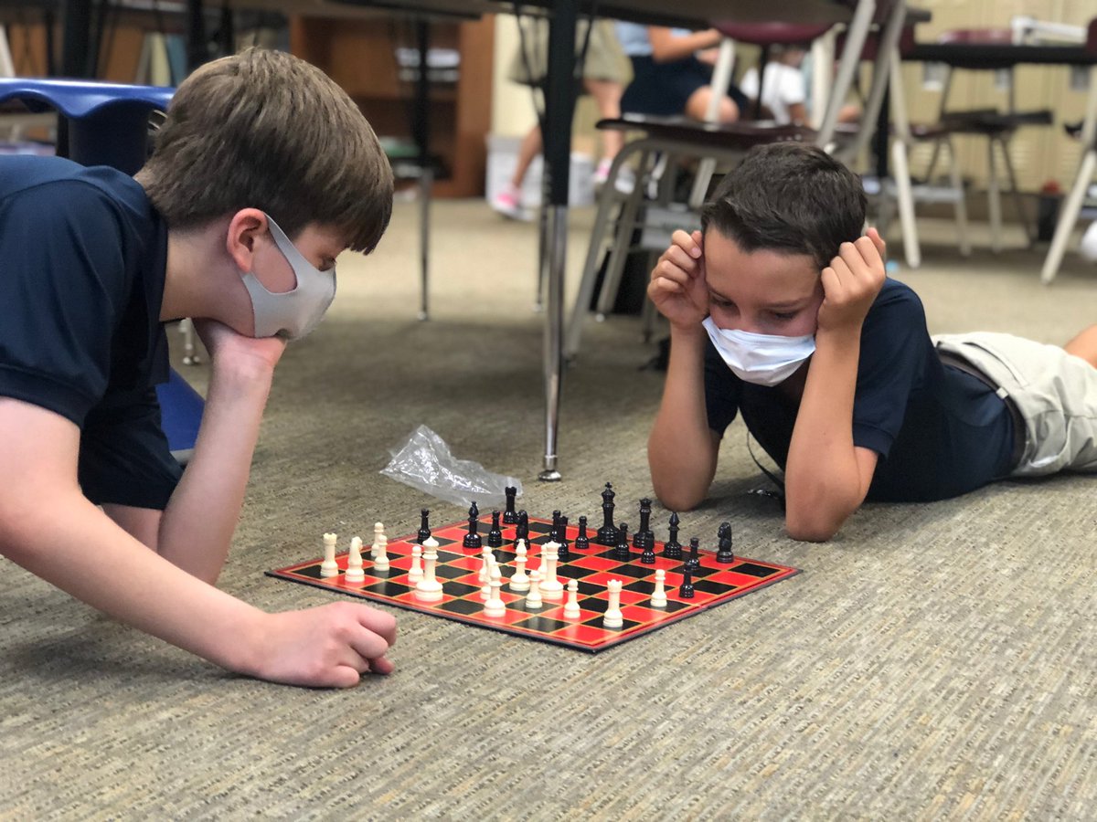 A little friendly game during our rainy-day recess! #trinitylearns