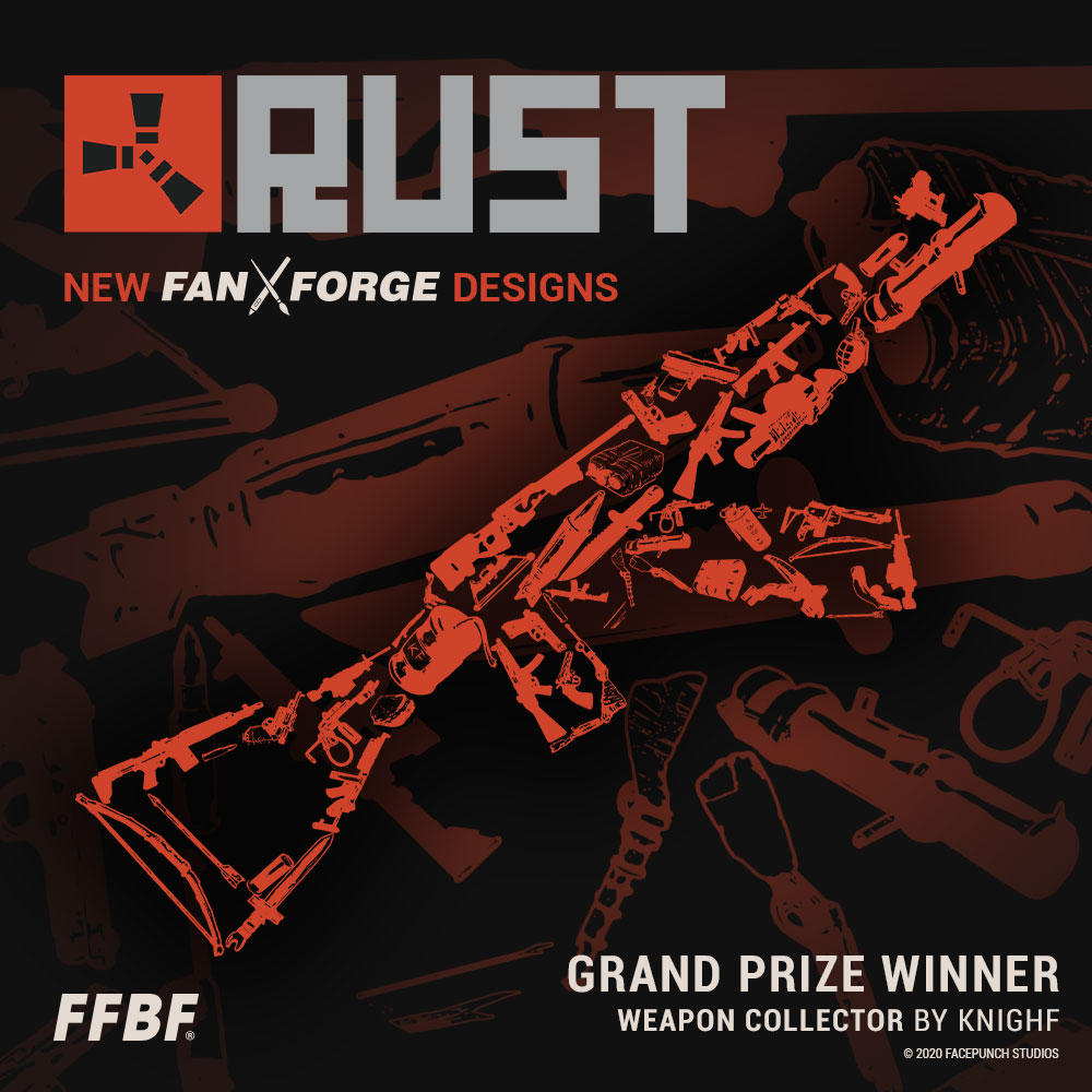 playrust's tweet image. Announcing the winners of the merchandise contest and that the store is now OPEN!

Use code RUST for 20% discount until October 1st!

bit.ly/FFBF_Rust_Comm…