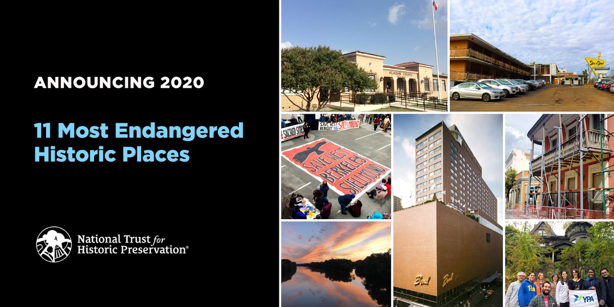 NatlMainStreet's tweet image. Today, our colleagues at @SavingPlaces announced the 2020 List of America’s 11 Most Endangered Historic Places, shedding light on important examples of our nation’s heritage that are at risk of destruction or irreparable damage. Read more: ow.ly/kMuD50BAjHM #11Most
