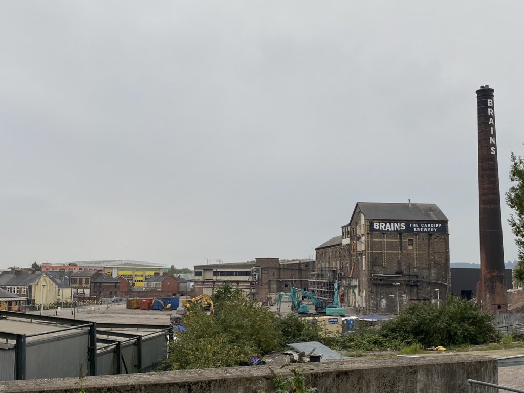 Incredible to see the old Brains Brewery site being cleared at the moment #sight #changinglandscape