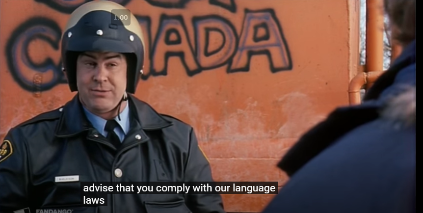 Mattclare's tweet image. Just reminded how much I love this scene in Canadian Bacon youtube.com/watch?v=jyO1IL… #Canada #LanguageLaws #JohnCandy #DanAykroyd