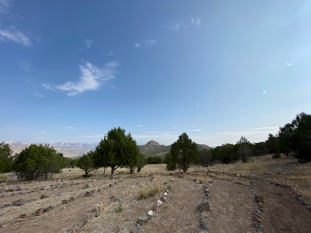LegacyLabyrinth's tweet image. The perspective and juxtaposition of this part of the path on the Legacy Labyrinth at 6 Eagles is so stunning against Colorado’s magnificent sky.  
#Labyrinths #LegacyLabyrinth #Mesa #Colorado