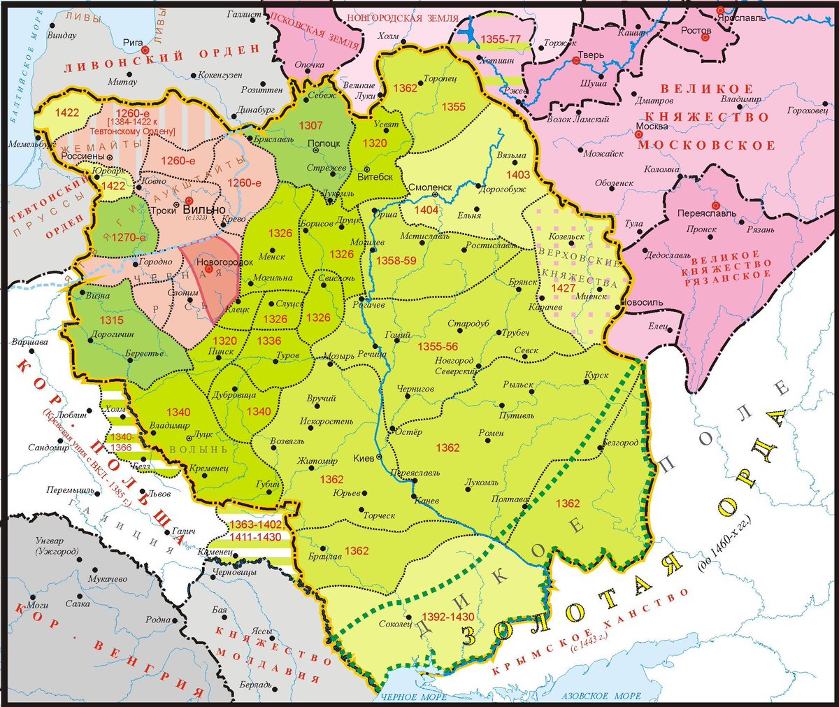 #Belarus - #Europe
Вся современная и этническая Беларусь, часть Украины стран Балтии входили в Великое Княжество Литовское (ВКЛ), европейского государства средневековья. В состав ВКЛ входил исконно беларуский Смоленск, Брянск, вместе с городами Торопец, Вязьма, Козельск, Мценск. https://t.co/9DVgUDSnTA