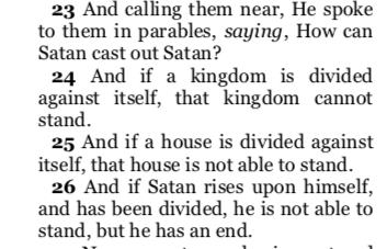 Some didn't like losing the power they held on Earth as evil rulers of humanity.And they fight for power against themselves.Yahshuah told us the house of satan rises against itself, and will have an end.