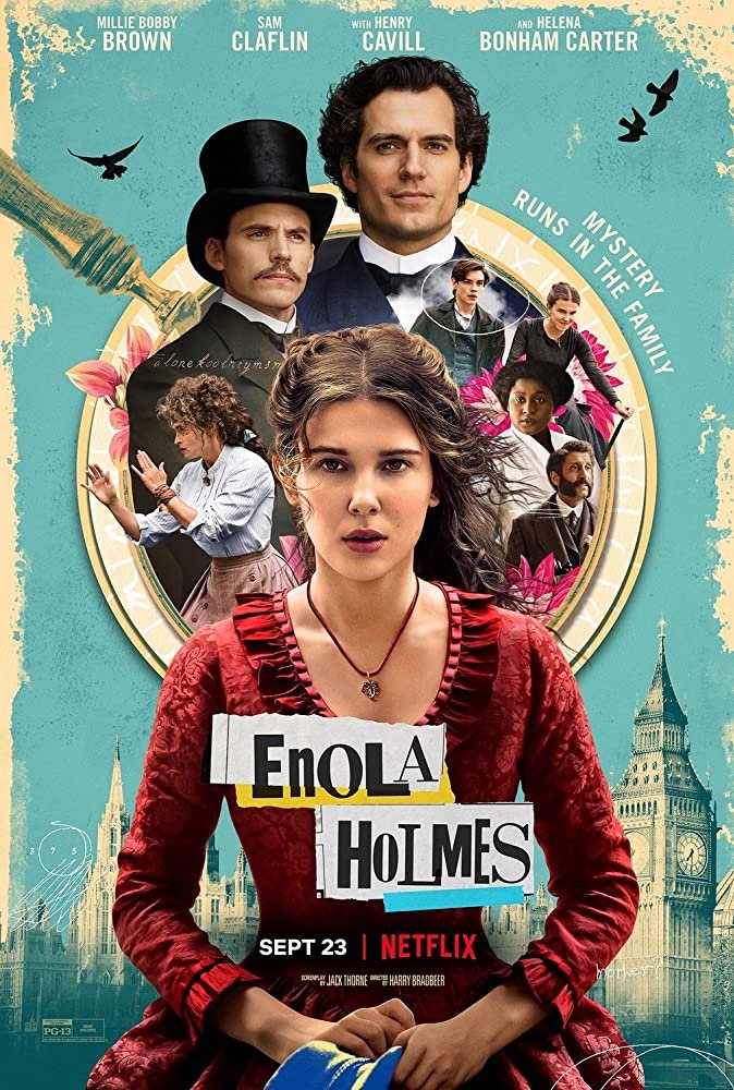 realrelaxo's tweet photo. Enola Holmes (UK 2020) by Harry Bradbeer
Starring Millie Bobby Brown, Henry Cavill, Sam Claflin and Helena Bonham Carter 
#MyFilmsIn2020 https://t.co/z6qbxUcIeV
