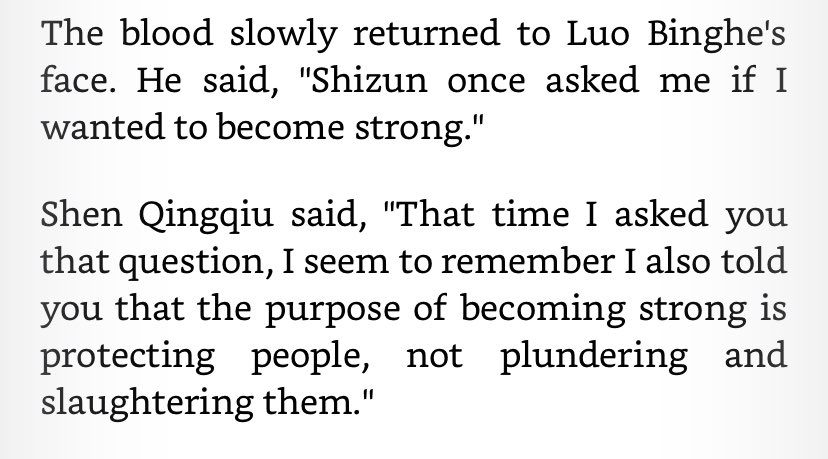 Kind of seems like Shen’s choices have made Binghe into a villain.