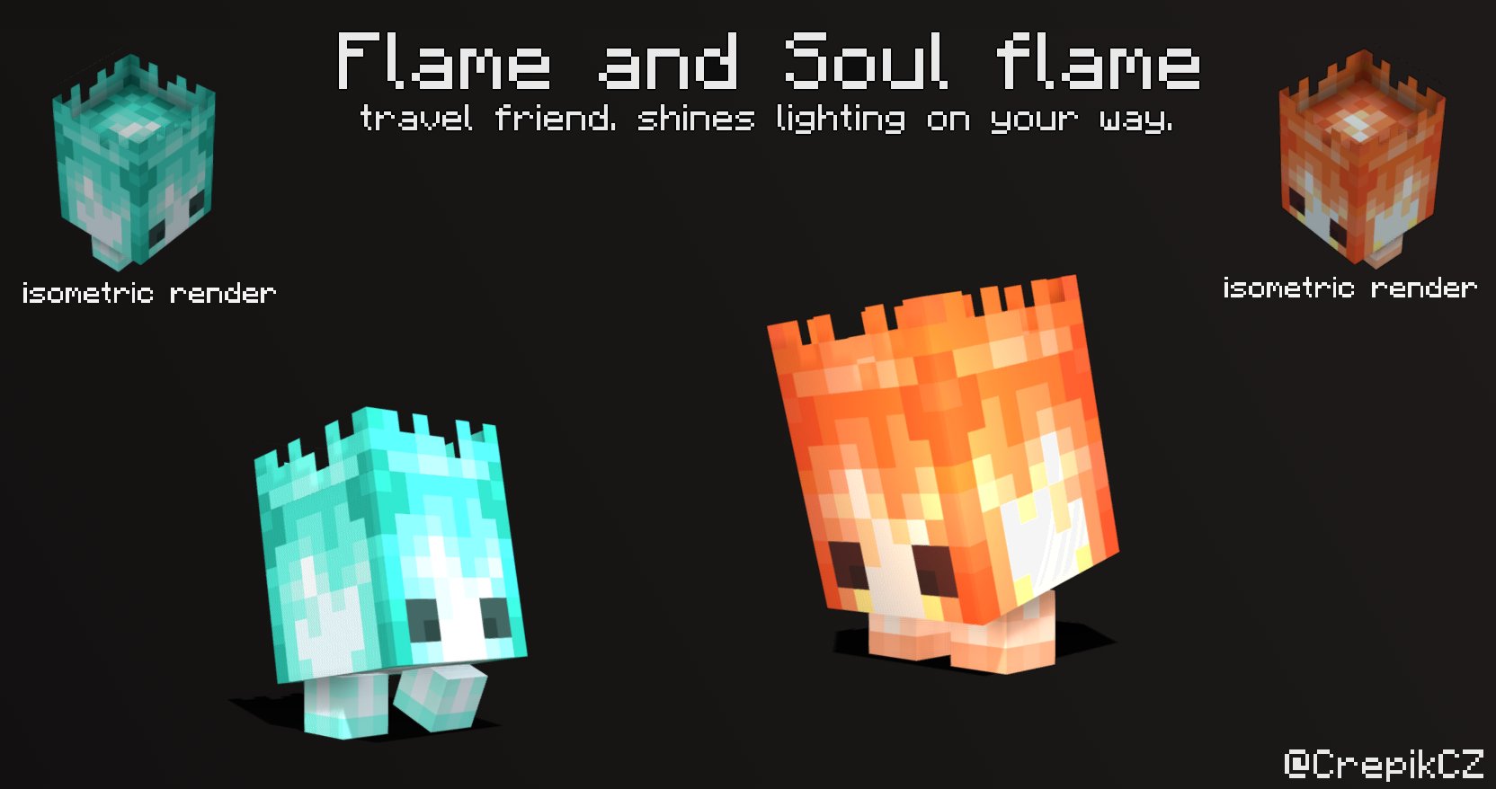 Crepi Flame And Soul Flame Travel Friend Minecraft Blockbench T Co Kztczq9ckh Twitter