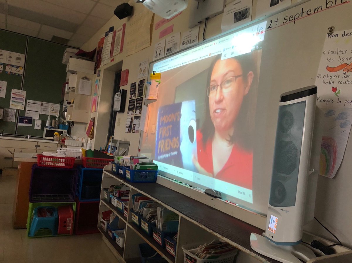 Erica also made a virtual visit to her daughter's classroom to do a live reading.  #SciLit