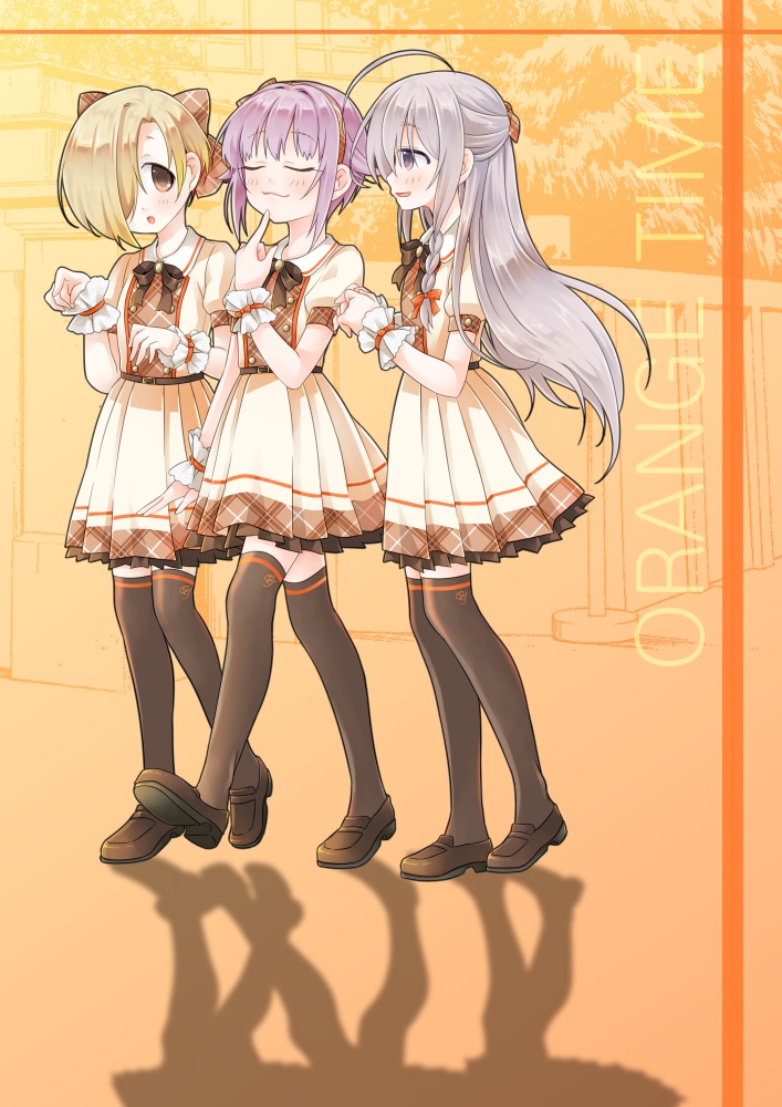 星輝子 ,輿水幸子 ,白坂小梅 「ちょっとだけ続く、オレンジタイム。 」|ちぎょ🐟のイラスト