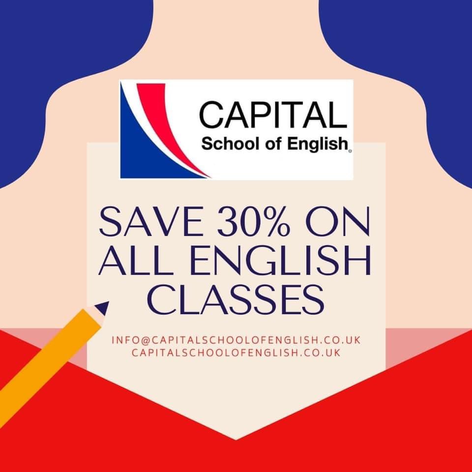 Still time to take advantage of this fantastic offer 🙌🏽  30% OFF all our morning and full-time courses 📚🎓 
#english #learnenglish #verbs  #englishlessons #englishcourse #englishschool #cardiff #ingles #inglese  #inglês #英語 #ingilizce #الإنجليزية #capitalschoolofenglish
