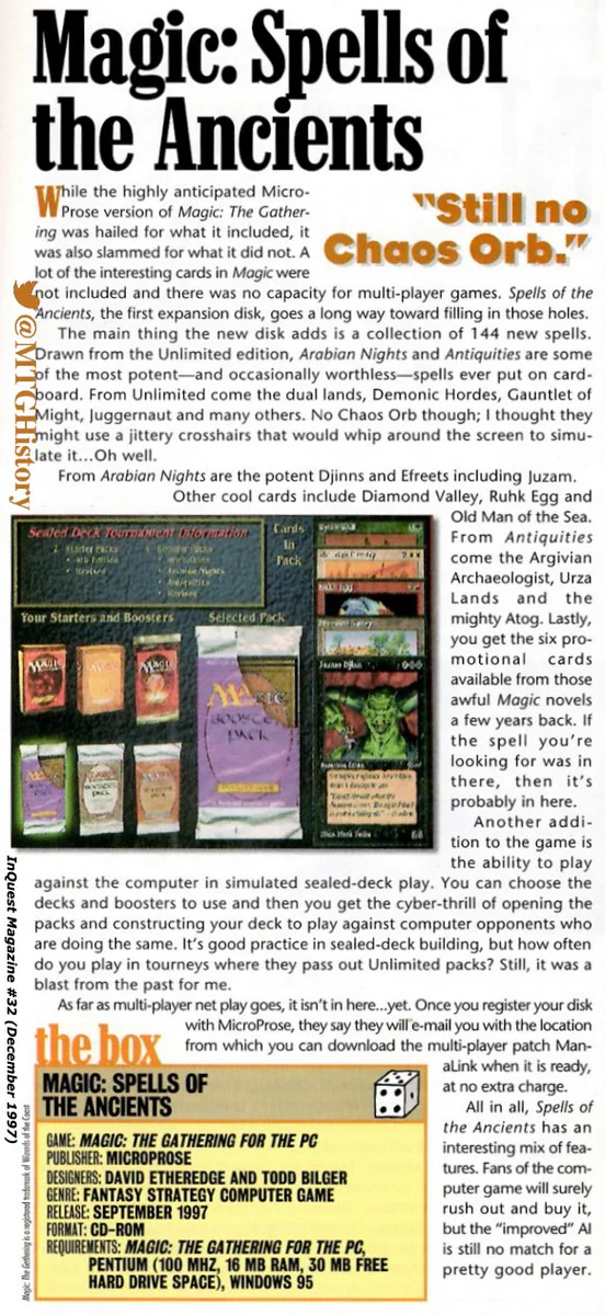 Rands posts about Magic: The Gathering history on X: 